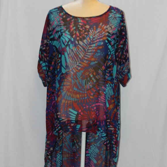 Basically Me Multicolor Asymmetrical Blouse - Picture 1 of 12